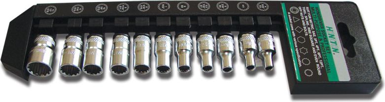 Honiton zestaw nasadek 12-kątnych 1/4" 4-13mm 11 sztuk (HA112)