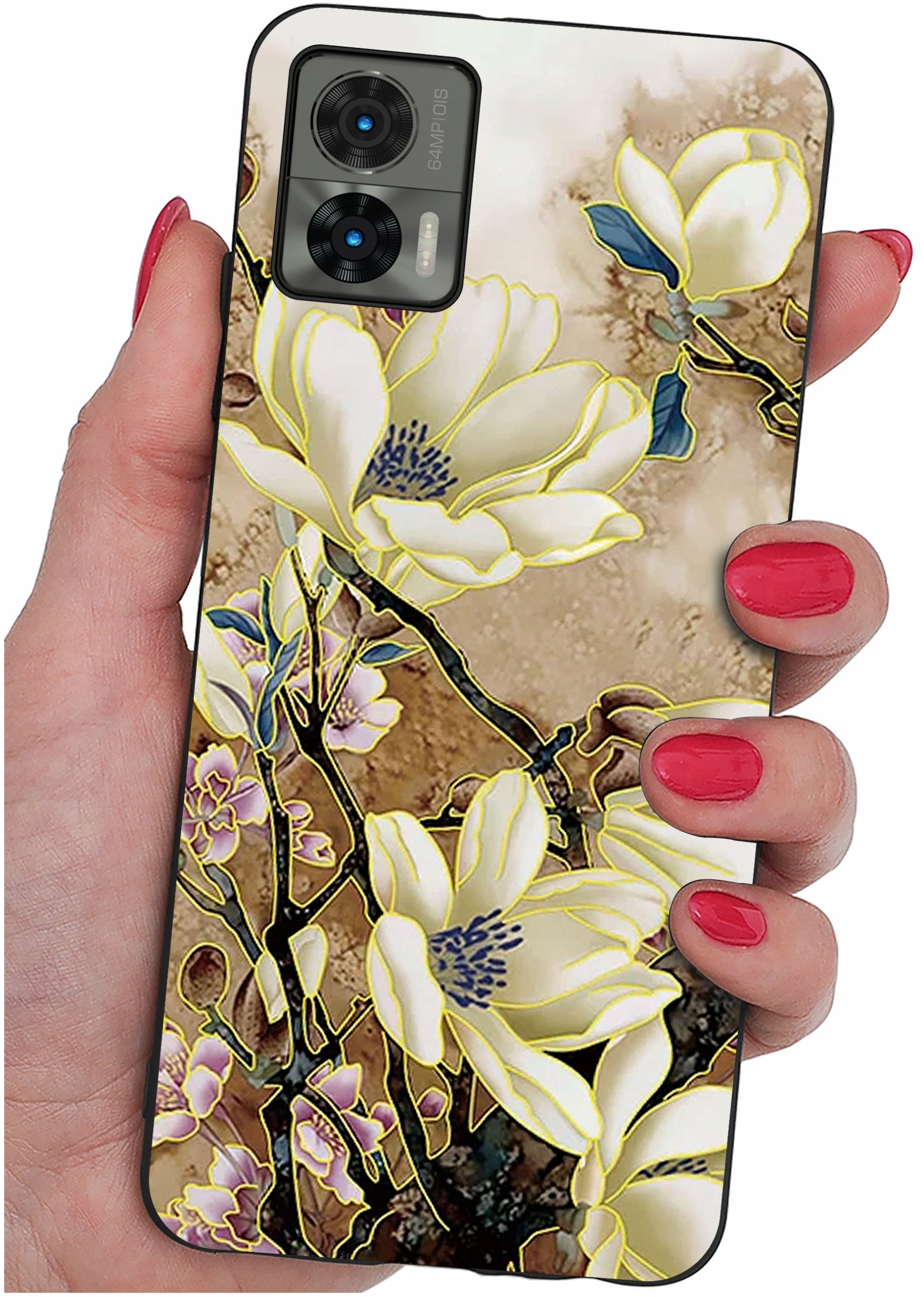 Etui do Motorola Moto Edge 30 Neo WZORY |SILIKONOWE MATT CASE + SZKŁO 9H