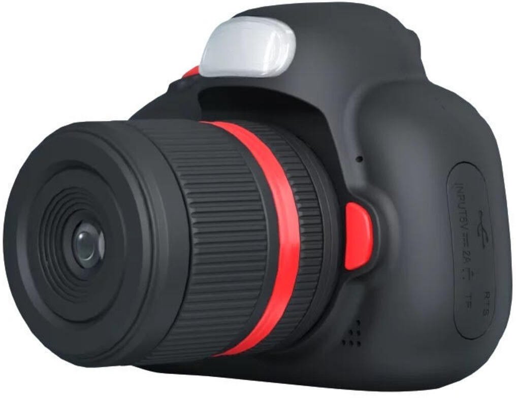 Aparat cyfrowy THD Camera foto digitala pentru copii, THD Pixels D6, aspect DSLR, rezolutie 18 megapixeli, neagra