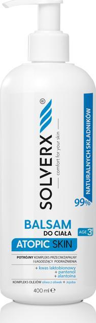 Solverx SOLVERX Atopic Skin Balsam do ciała - łagodzący podrażnienia i przeciwzapalny 400ml