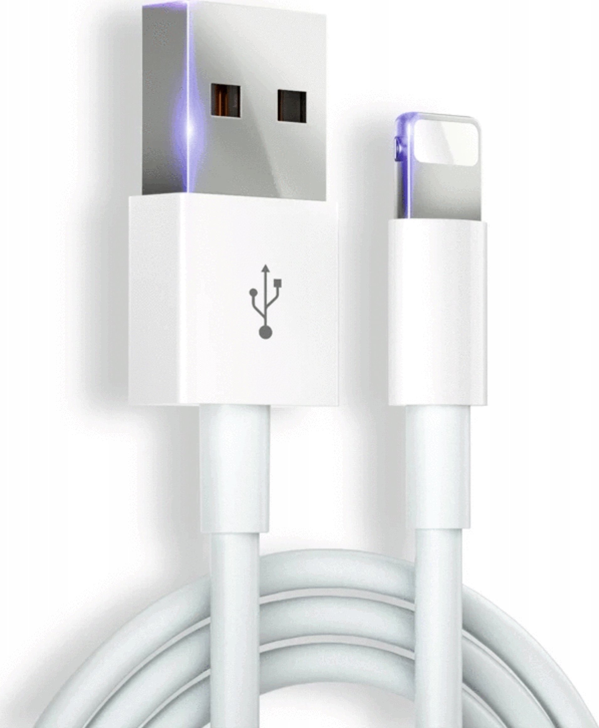 Kabel USB Hello Case USB-A - Lightning 1 m Biały (CABL0002)