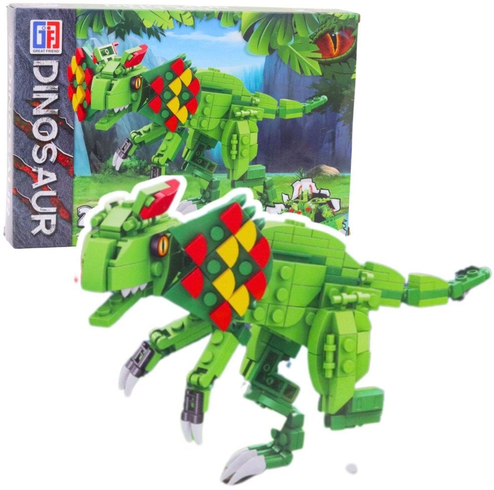 Klocki Konstrukcyjne Dinozaur Dilophosaurus Zielony 269 el. LEAN Toys