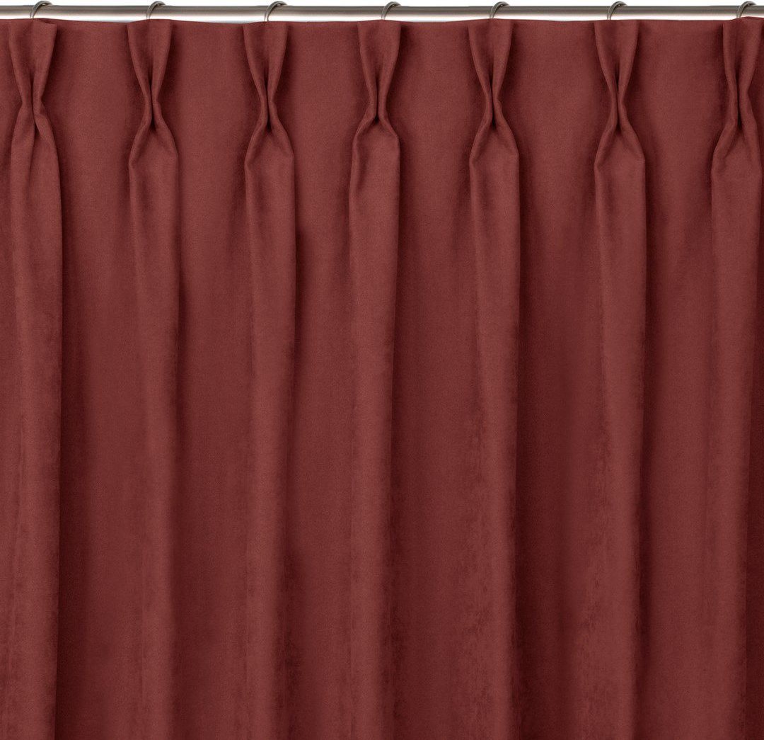 Homede Homede Zasłona MILANA szenilowa na flexach 420x245 koralowa wzór 1