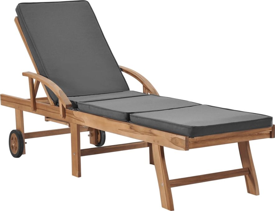 Elior Szary leżak ogrodowy z drewna - Santori
