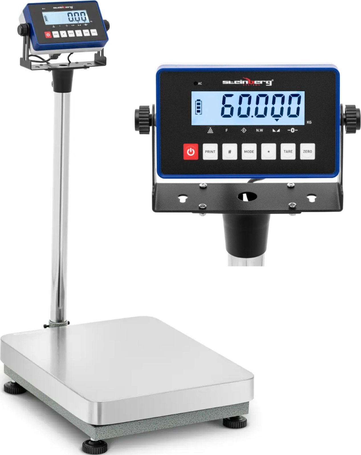 Steinberg Waga platformowa przemysłowa 40 x 50 cm 60 kg / 0.002 kg Waga platformowa przemysłowa 40 x 50 cm 60 kg / 0.002 kg