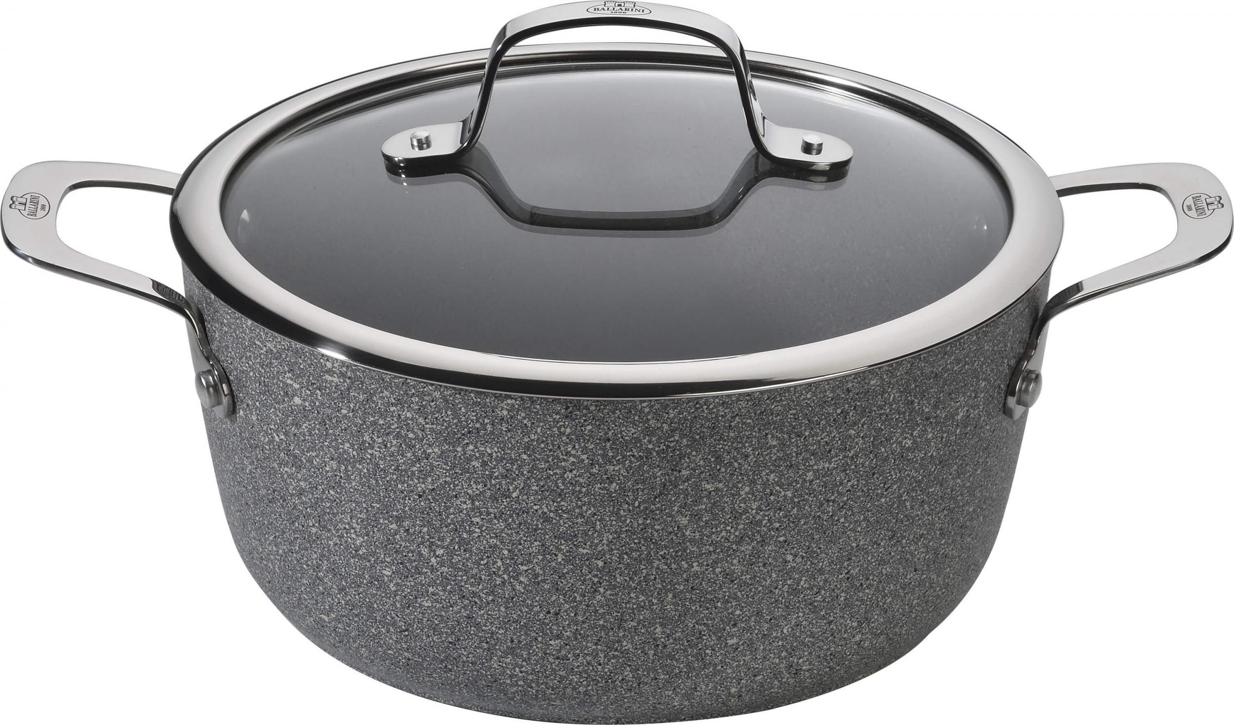 Ballarini Garnek indukcyjny z 2 uchwytami i pokrywką Ballarini Salina Granitium