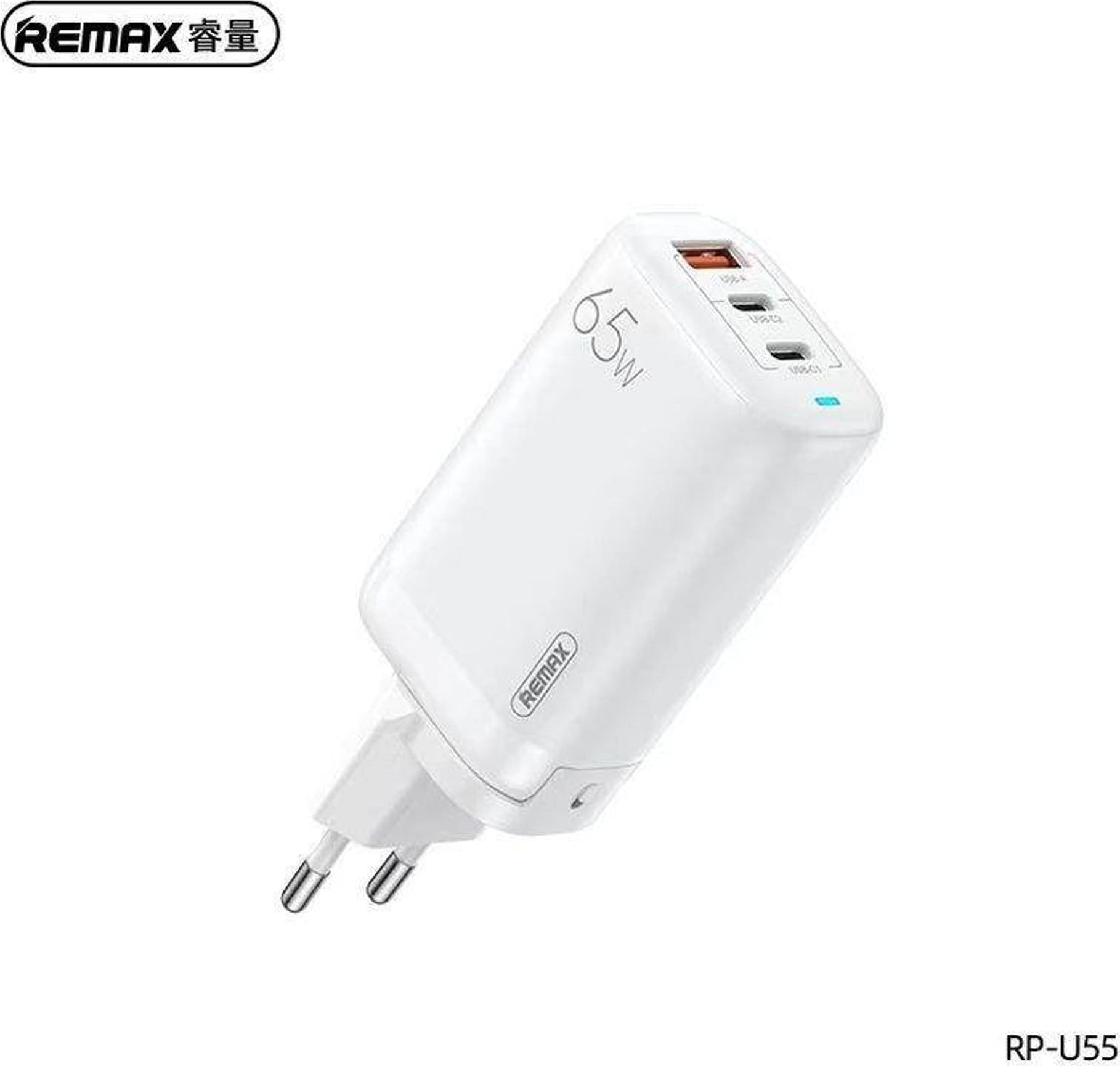 Ładowarka Remax ŁAD SIEC REMAX LIGIL GAN WHITE RP-U55 65W PD QC 2xUSB-C + 1xUSB