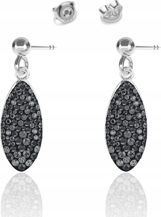 Radziszewska Jewellery Kolczyki Srebrne z Kryształami Prezent na Dzień Matki ŻYCZENIA GRATIS