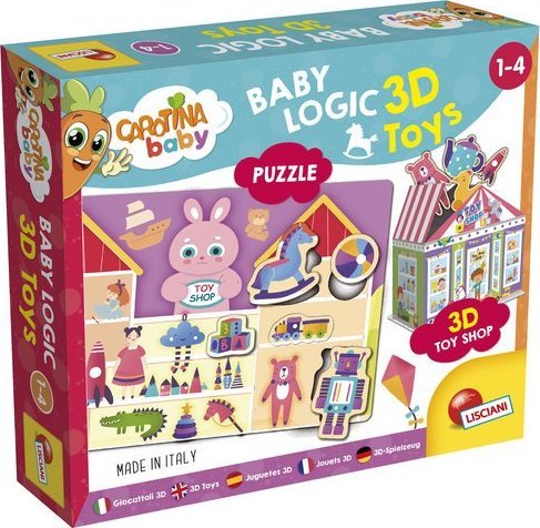 Carotina Baby Logic 3D zabawki puzzle układanka 92543 LISCIANI