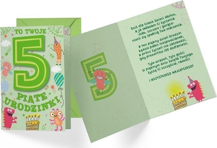 KUKARTKA Karnet B6 PR-288 Urodziny 5