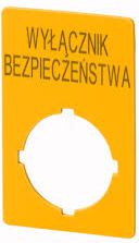 Eaton Szyld opisowy 33x50mm żółty WYŁĄCZNIK BEZPIECZEŃSTWA (167636)