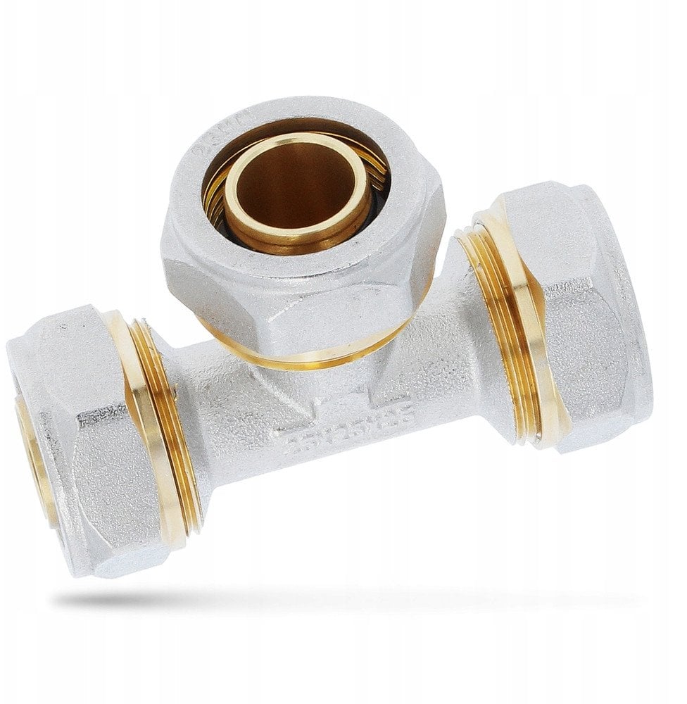 Diamond trójnik redukcyjny potrójny, PEX-AL-PEX, mosiądz 25x25x25 FTN-009.25X25X25.T-3