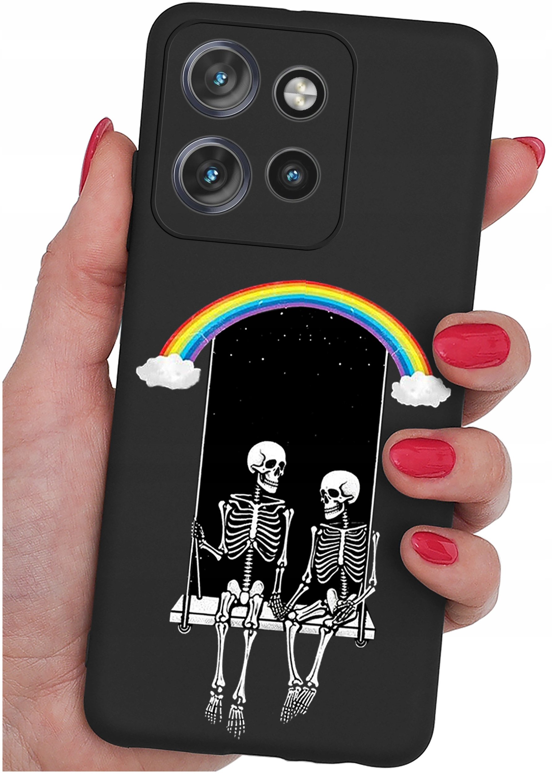 Etui do Motorola Moto EDGE 50 Neo WZORY |SILIKONOWE MATT CASE + SZKŁO 9H