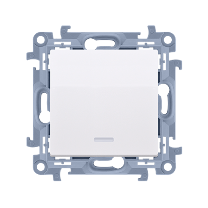 Kontakt-Simon Przycisk pojedynczy zwierny bez piktogramu z podświetleniem LED biały 10AX (CP1L.01/11)
