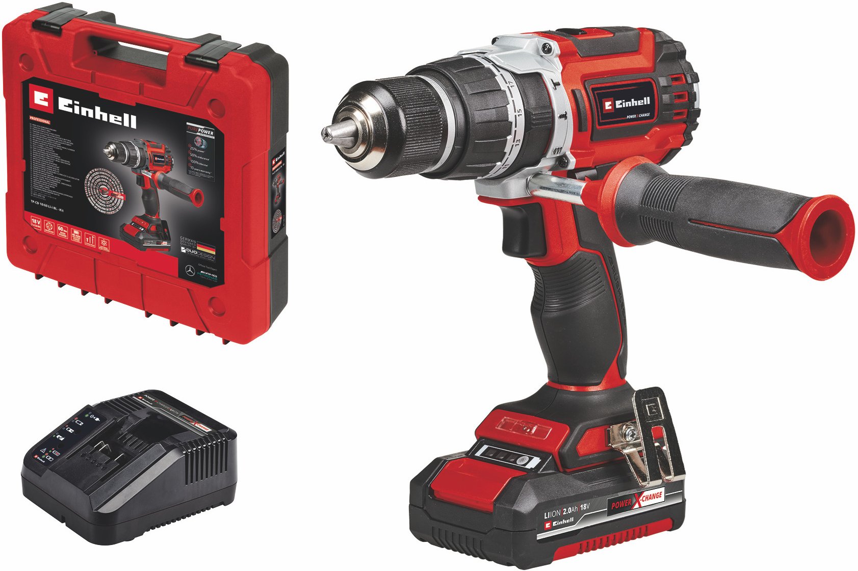 Wiertarko-wkrętarka Einhell TP-CD 18/60 Li- i BL 18 V 1 x akumulator 2 Ah