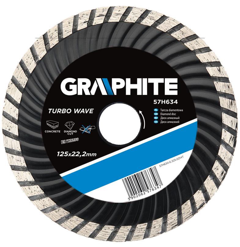 Graphite Tarcza diamentowa 230x22.2mm TURBO WAVE 57H638