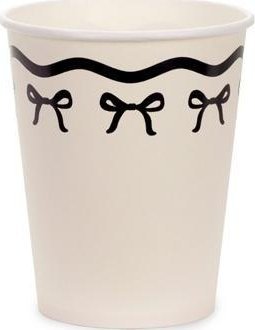 Kubeczki papierowe kremowo-czarne 220ml