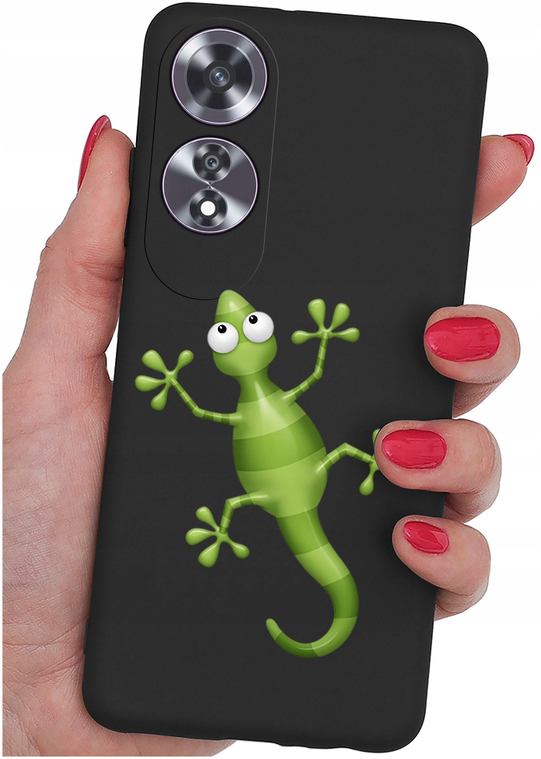 krainaGSM Etui do Oppo A60 4G wzory | SILIKONOWE MATT CASE + SZKŁO 9H