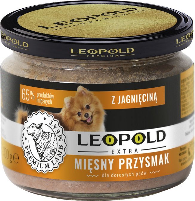 Triton Leopold Karma mięsna z jagnięciną dla psów 300g (Słoik)