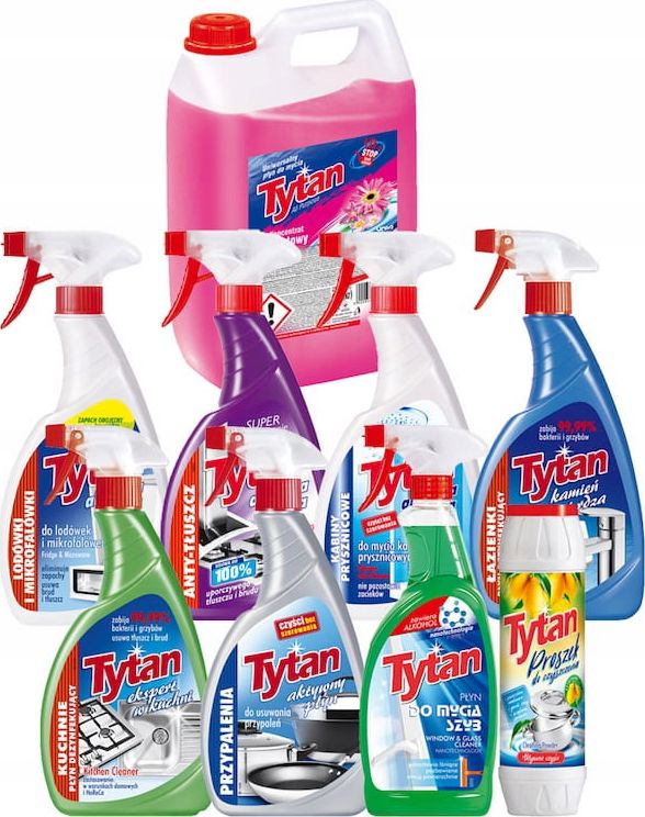 Tytan ZESTAW DO SPRZĄTANIA KUCHNI I ŁAZIENKI TYTAN