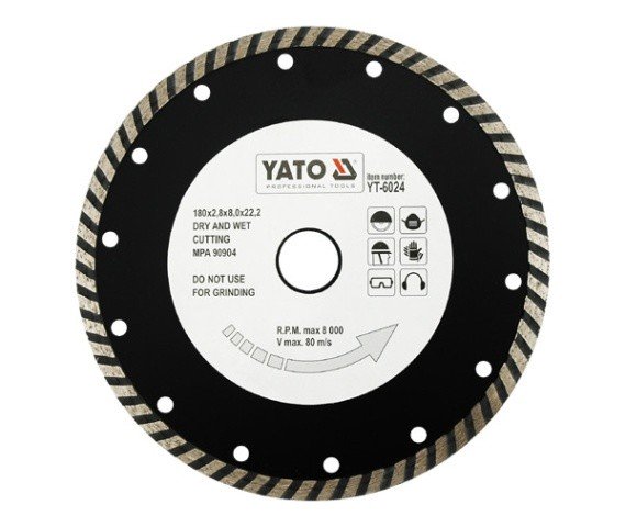Yato Tarcza diamentowa turbo 180x2,8x22mm YT-6024