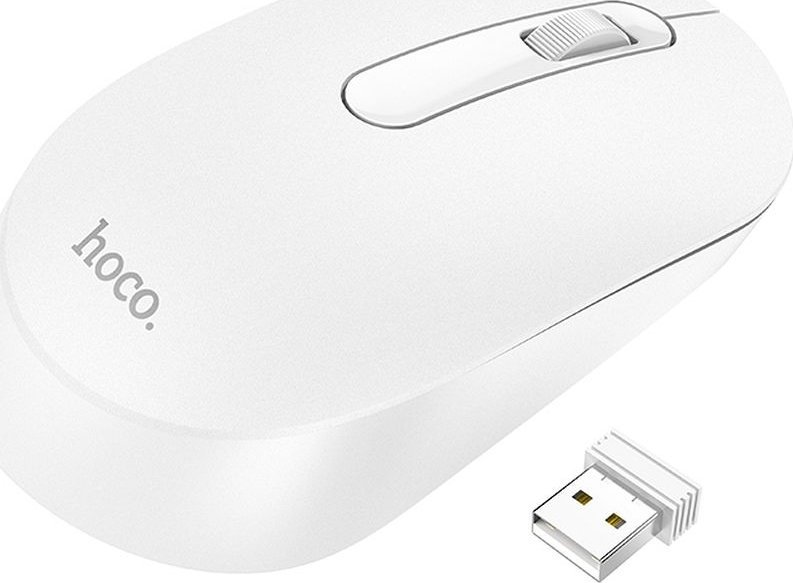 Podkładka Hoco HOCO mysz komputerowa bezprzewodowa 2,4G 1200 dpi GM14 biała