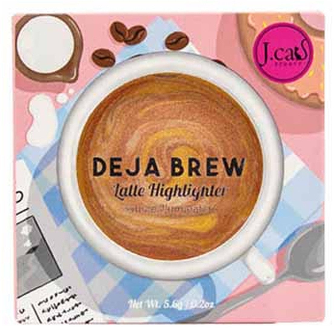 J.CAT BEAUTY_Deja Brew Latte Highlighter rozświetlacz kremowy do twarzy i ciała 101 Café Elevation 5,6g