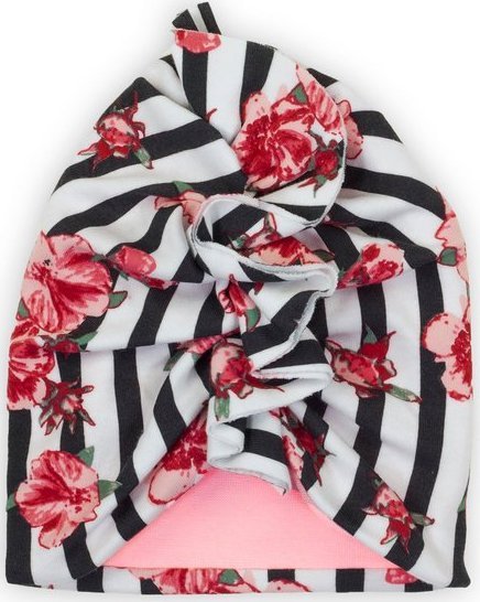 Nicole Czapka niemowlęca bawełniana dla dziewczynki Nicol Nana 56/62