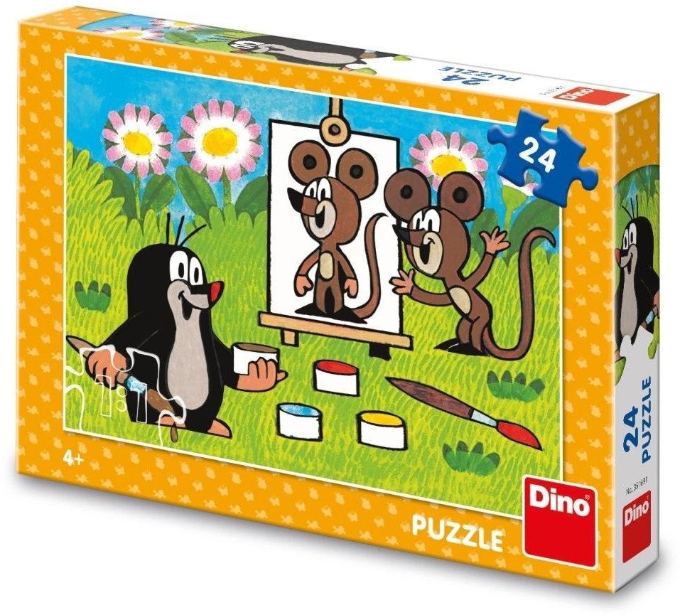 Puzzle Krecik maluje portret 24el