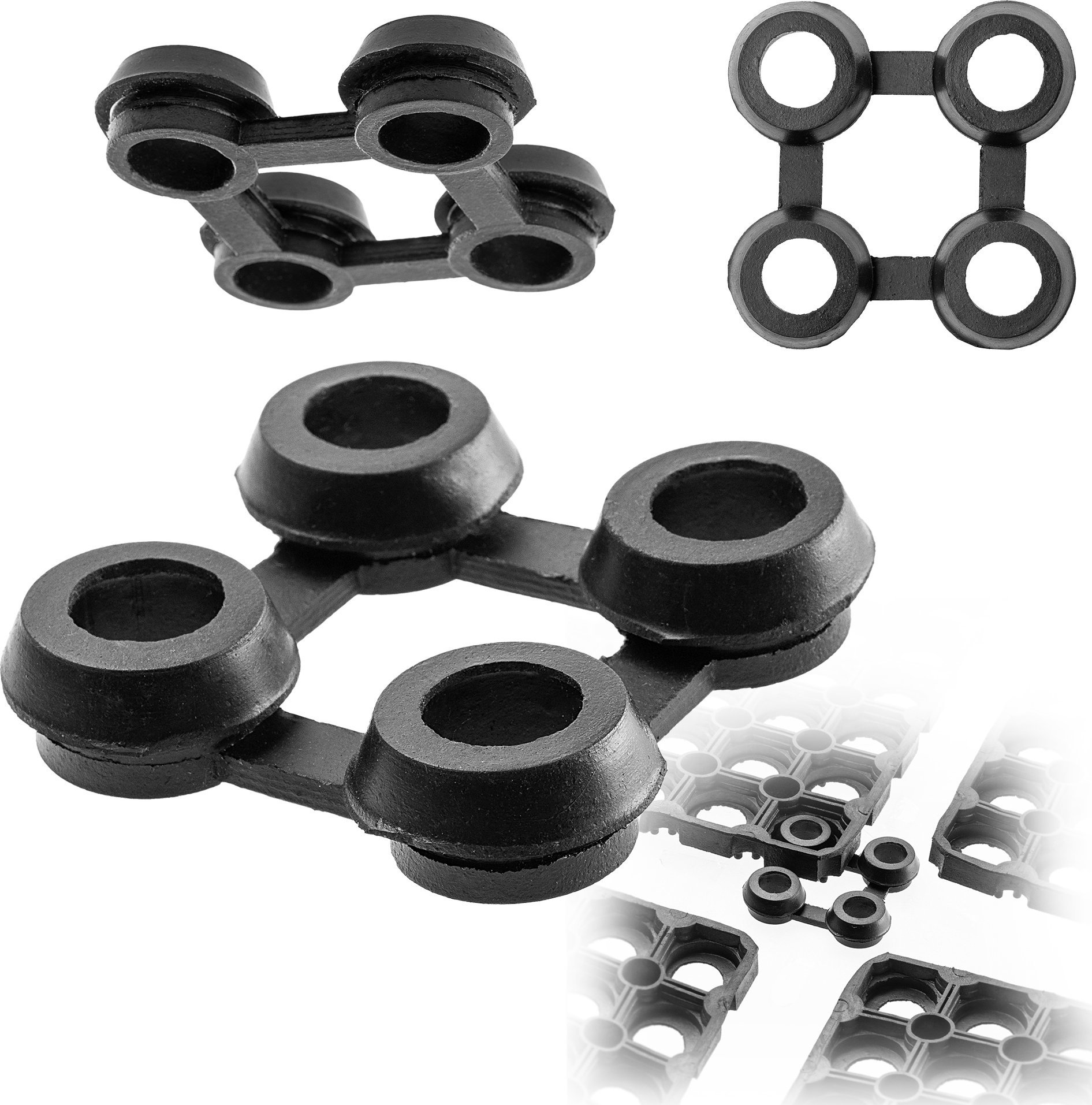 Kadax KADAX Łącznik Do Wycieraczek Gumowy Czarny 7x7cm