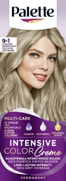 Schwarzkopf Palette Intensive Color Creme Krem koloryzujący nr 9-1 Ultrajasny Chłodny Blond 1op.