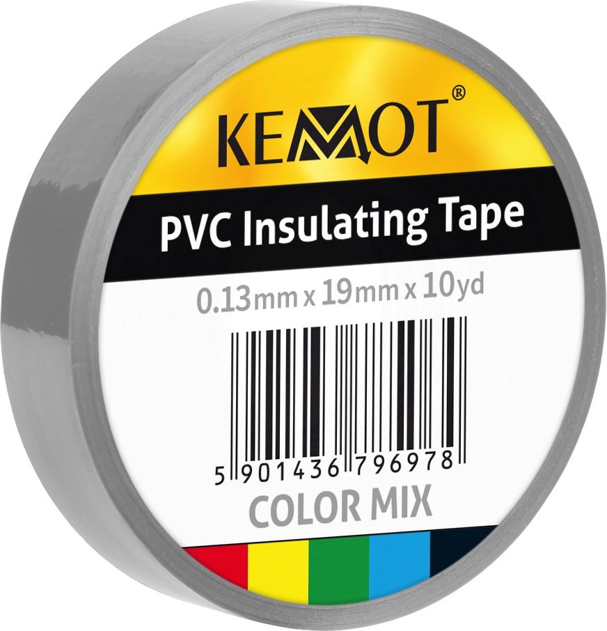 Rebel Taśma izolacyjna klejąca REBEL (0,13 mm x 19 mm x 10 yd) szara