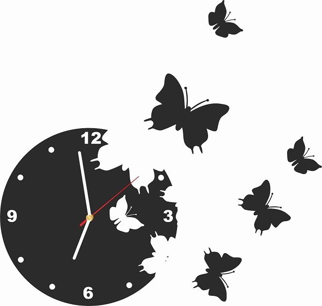 naSciane Zegar ścienny motyl motyle motylki na prezent