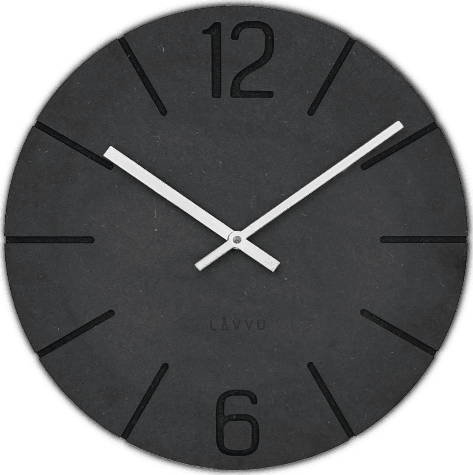Lavvu LAVVU Czarny zegar ścienny Natur* 34cm