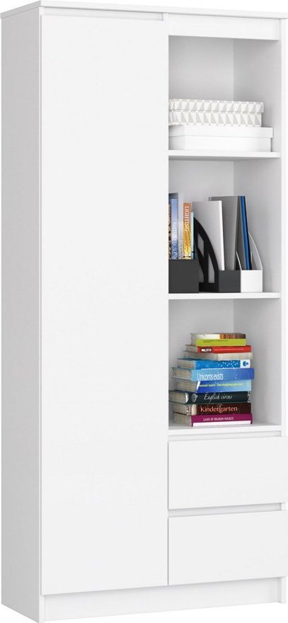 Elior Biały regał biurowy z szufladami - Benedik 3X