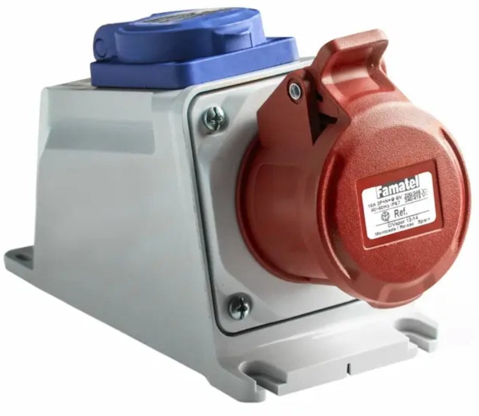 Gniazdo stałe 16A 5P 400V + GS IP54 gniazdo z bolcem 23606F