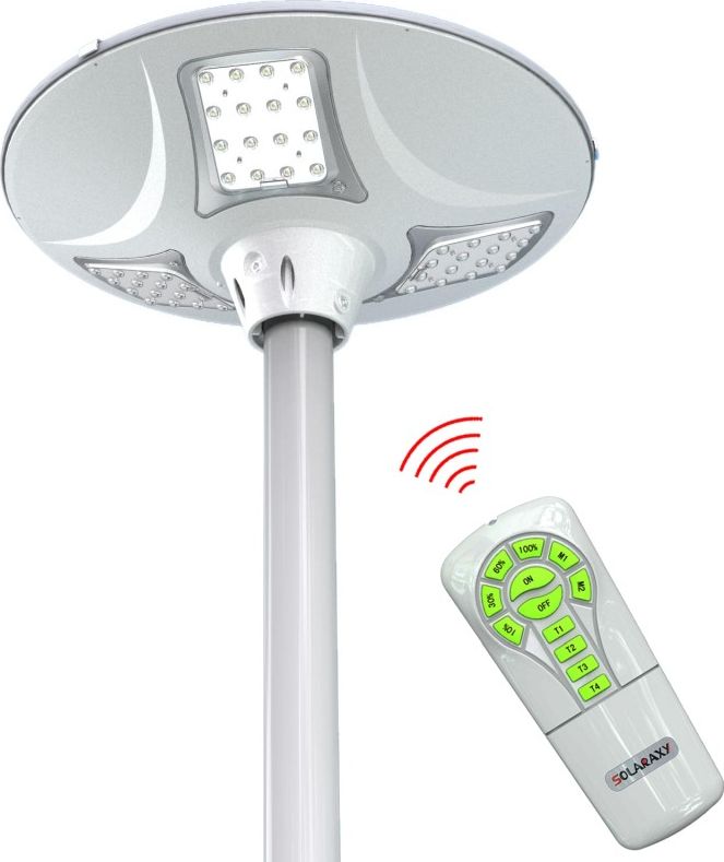 PowerNeed Solarna lampa ogrodowa / uliczna zdalnie sterowana z czujnikiem ruchu, panel o mocy 18W