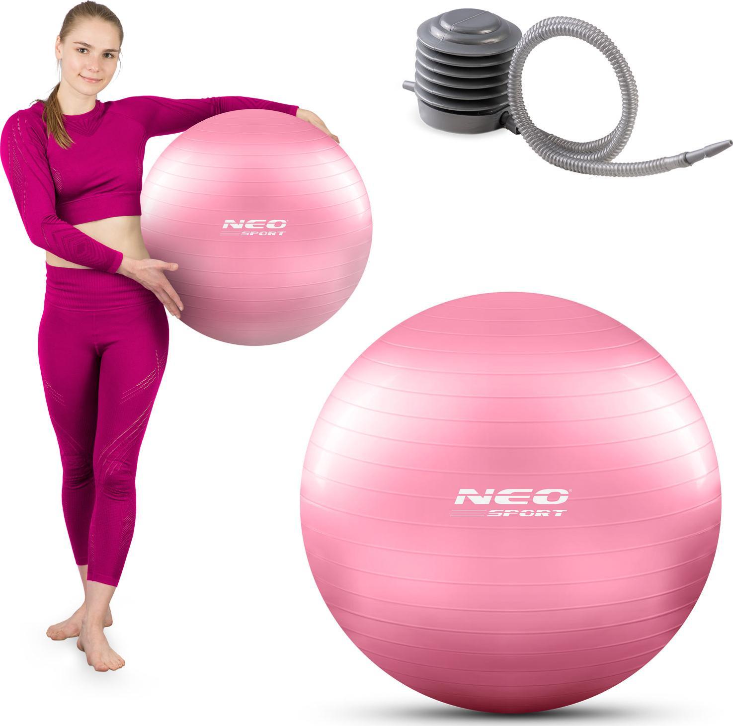 Neo-Sport Piłka do ćwiczeń 55 cm NS-950 różowa