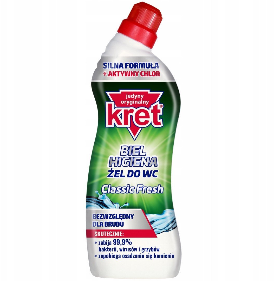 ŻEL DO WC KRET AKTYWNY CHLOR CLASSIC BIEL 750ML