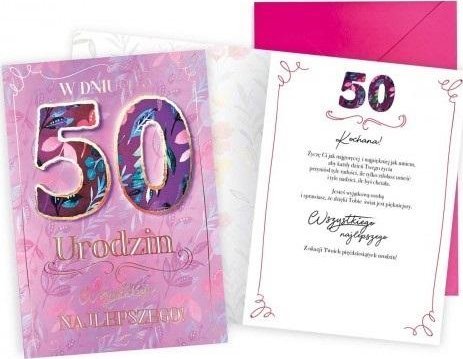 KUKARTKA Karnet Urodziny 50