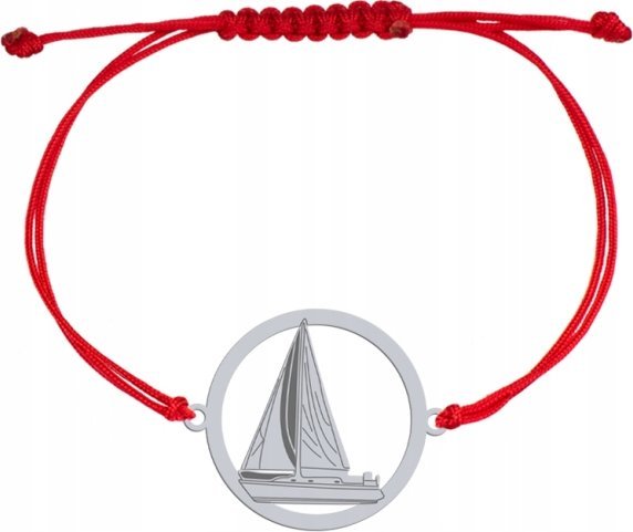 Radziszewska Jewellery Srebrna Bransoletka Żaglówka Żeglarstwo GRAWER