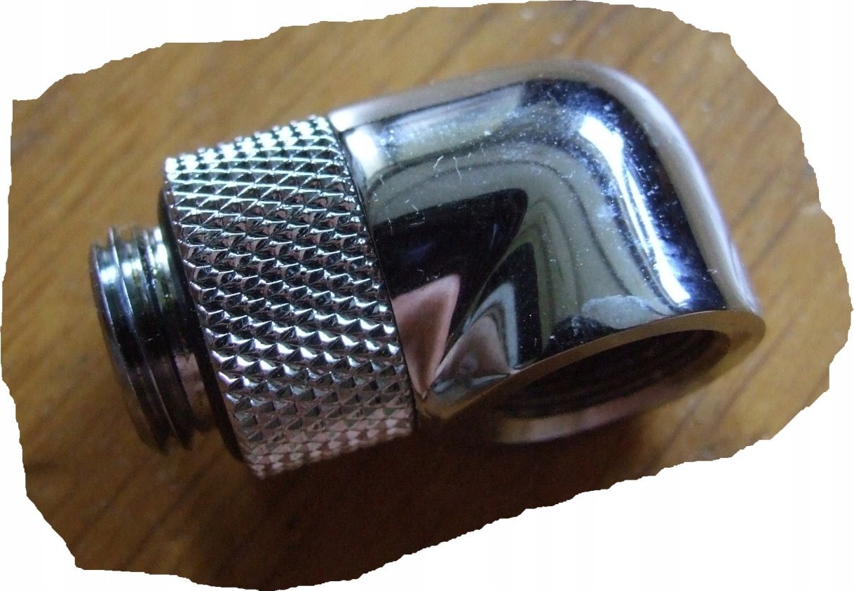 Barrow Barrow Adapter 90 Grad G1/4 Zoll AG auf G1/4 Zoll IG - drehbar, silber