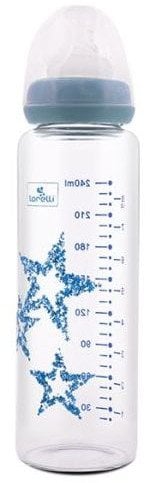 Stiklinis buteliukas Lorelli Anti Colic 1020088-0004, 0+ mėn, 240 ml