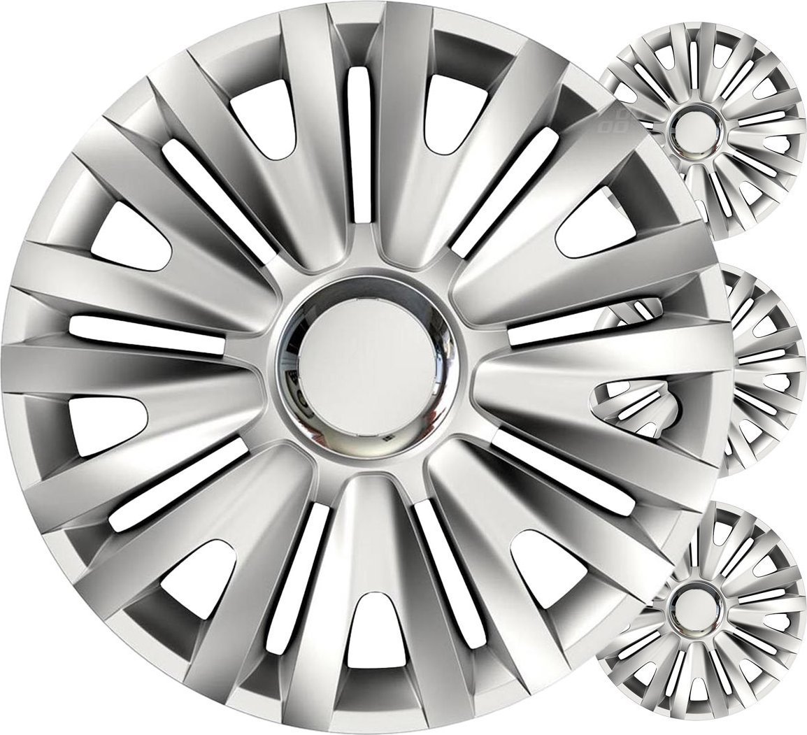 Kołpaki samochodowe 4szt. komplet royal srebrne 15" cali color box