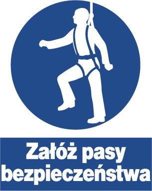Mój dom Zno-15 - Znak Bhp Nakazu Załóż Pasy Bezpieczeństwa