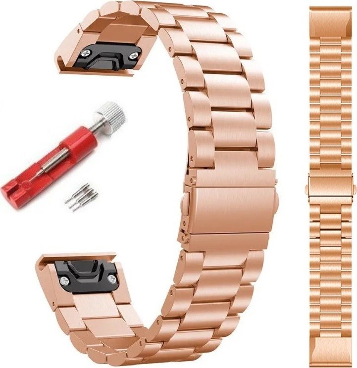 Best Accessories STALOWA BRANSOLETA DO ZEGARKA GARMIN FENIX 5S / 6S / 7S