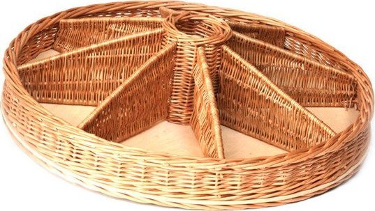 WickerPL Okrągły kosz ekspozycyjny na owoce i warzywa 80 H10/20 cm