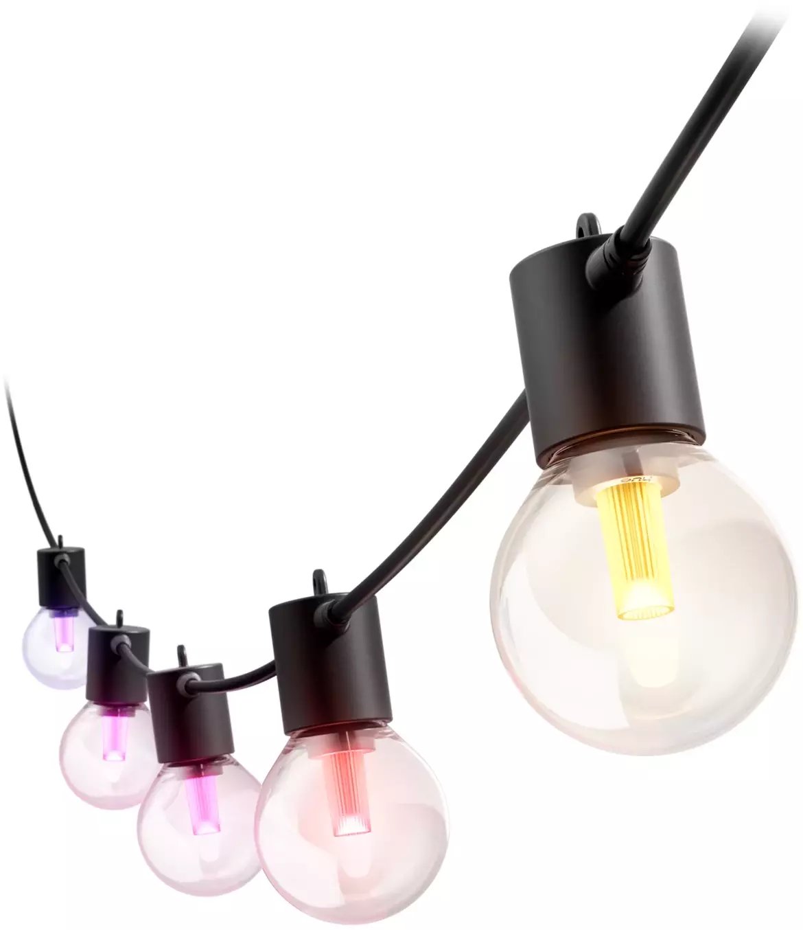 Philips Hue Festavia Globe Outdoor String Lights, 7m Extension | 30 W | Bluetooth, Zigbee