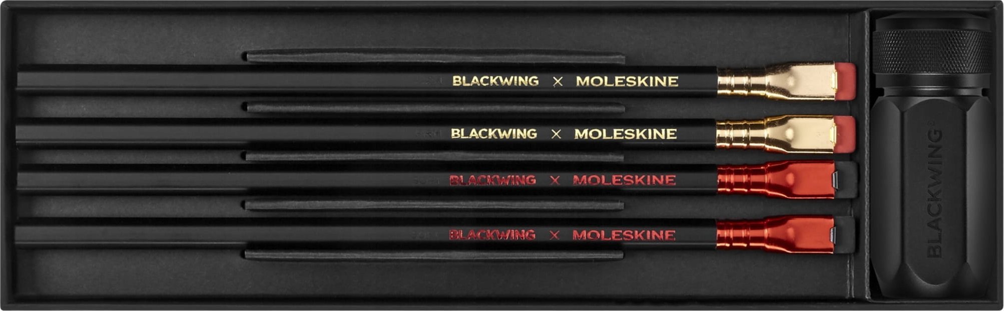 Moleskine Zestaw ołówków i temperówki BLACKWING X MOLESKINE