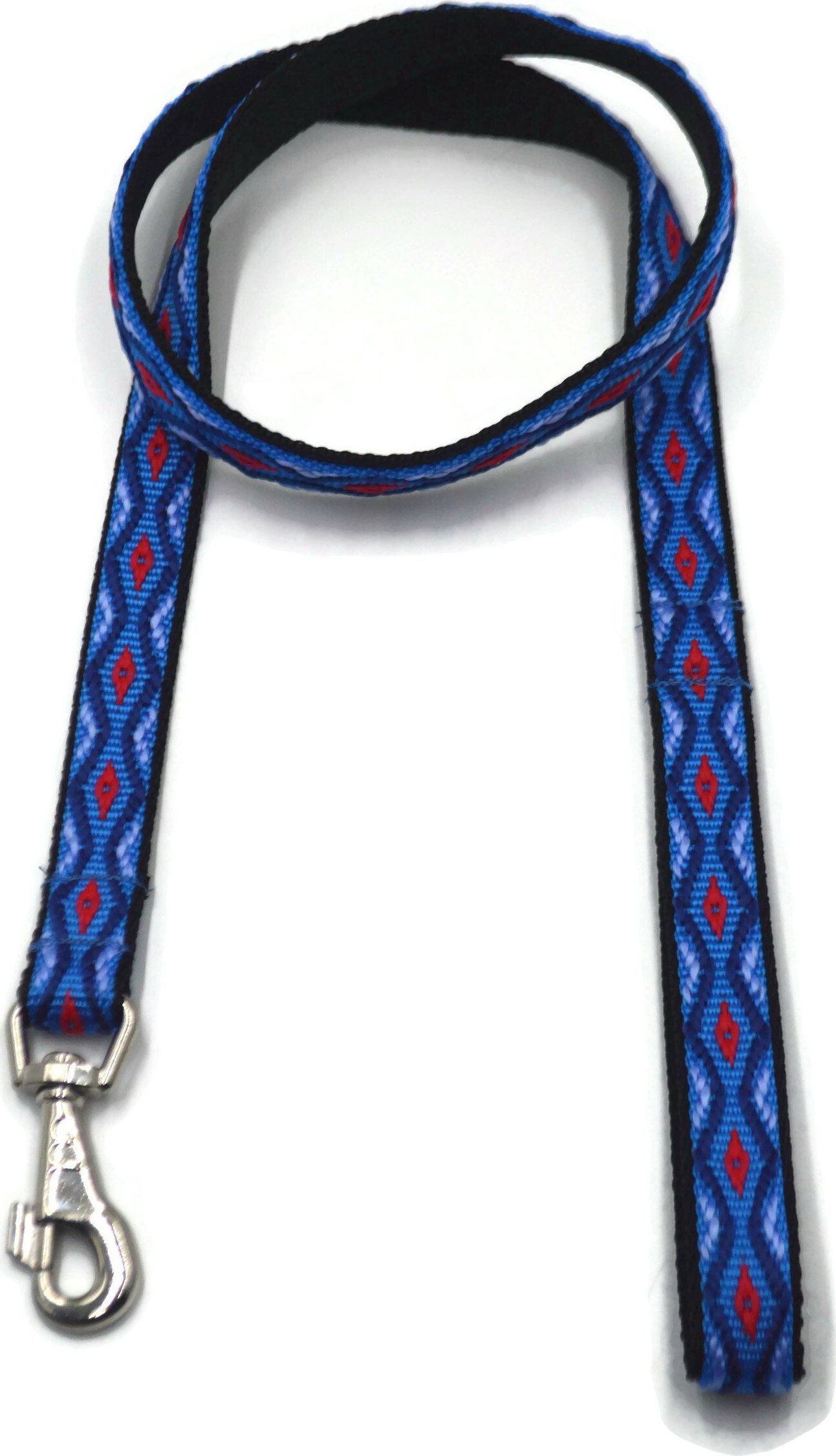 Alizoo Mocna podwójna smycz dla dużego psa w romb 25mm/130cm - ALIZOO